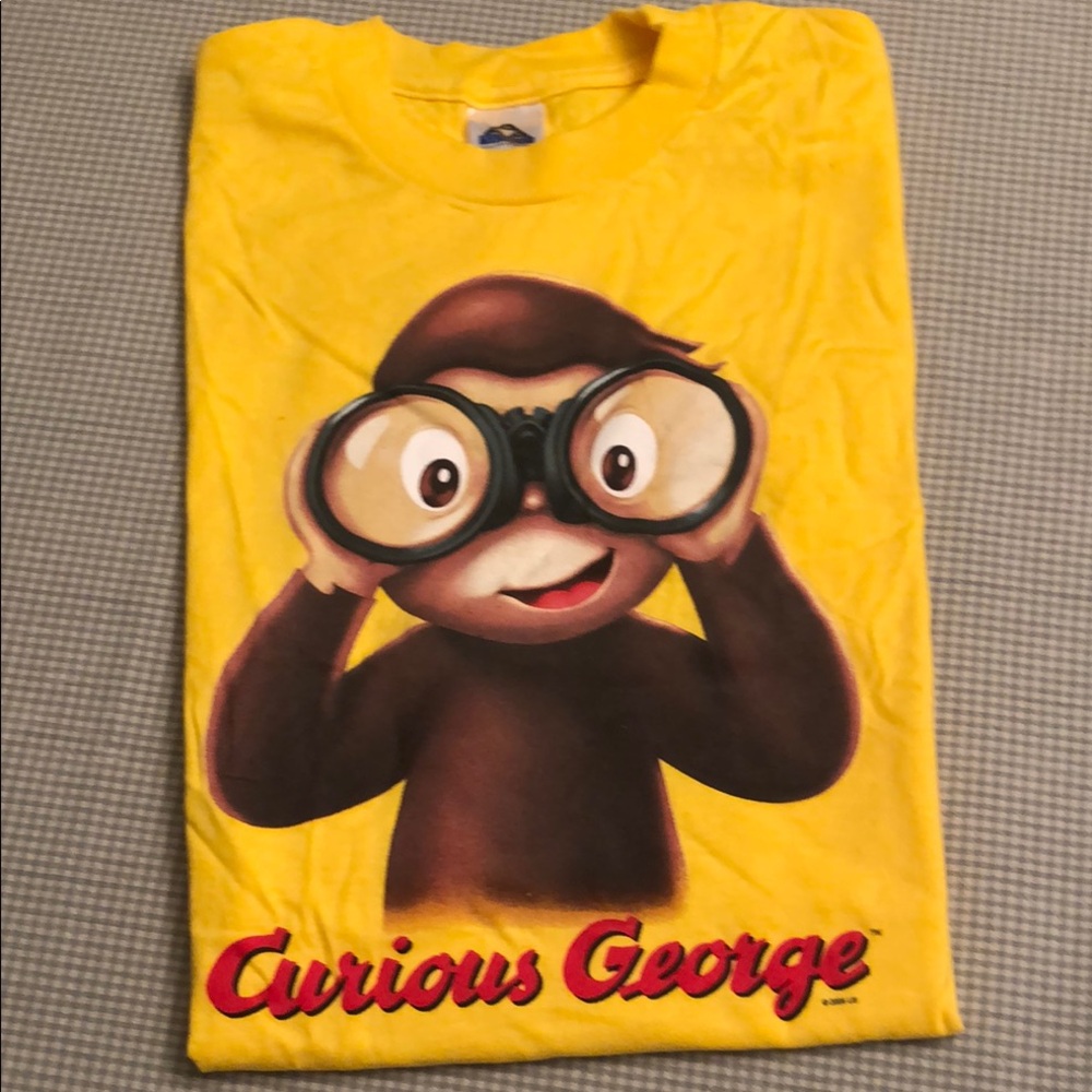 Curious George Movie Promo T-Shirt Youth M Iconic Loveable 2005 Keepsake #572